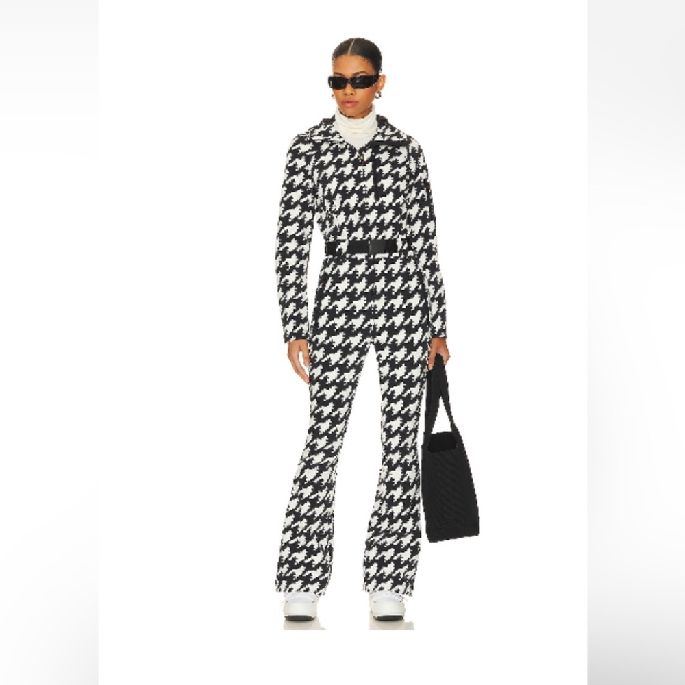Star suit one piece in black and Snow White houndstooth
